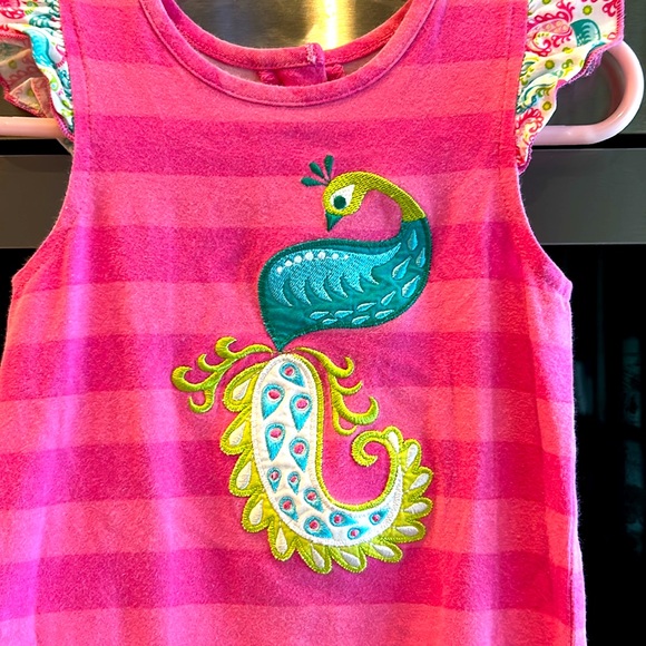 RicRac & Ruffles Peacock Romper, 18 month - Picture 2 of 5